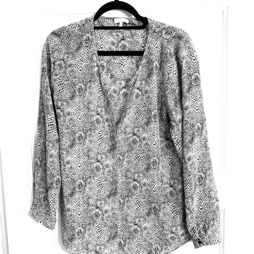 JOIE Snakeskin button down shirt